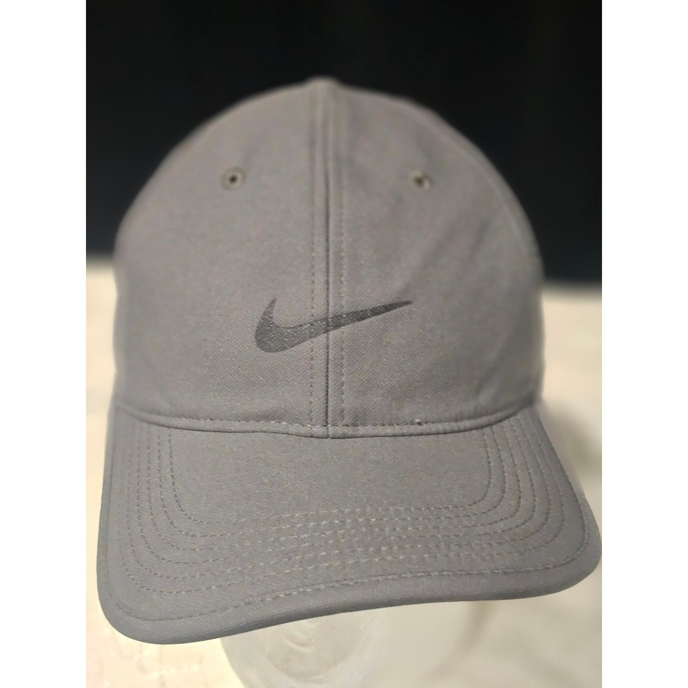 Nike Golf Hat Mens Grey Adjustable Swoosh Performance Baseball Cap